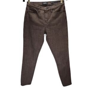 Banana Republic Pants Midrise Skinny Jean Plaid Womens Size 26 Short